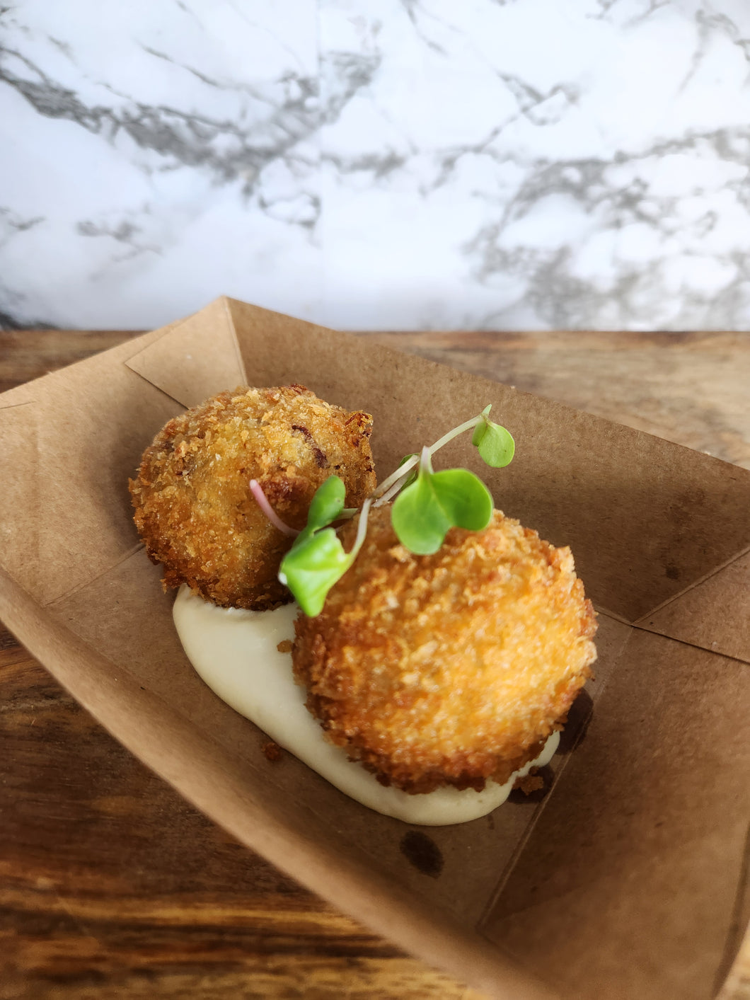 Beef Cheek, Jalapeño and cheese Cocketts