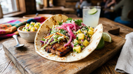 Pork belly taco with a pineapple salsa - Pick up only